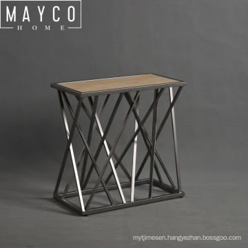 Mayco Factory Design New Modern Wrought Iron Abstract Metal Side Table